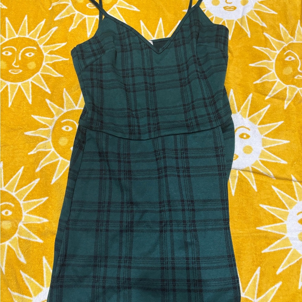 Plaid Green Dress